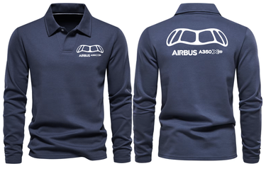 AIRBUS A350 LONG SLEEVE POLO